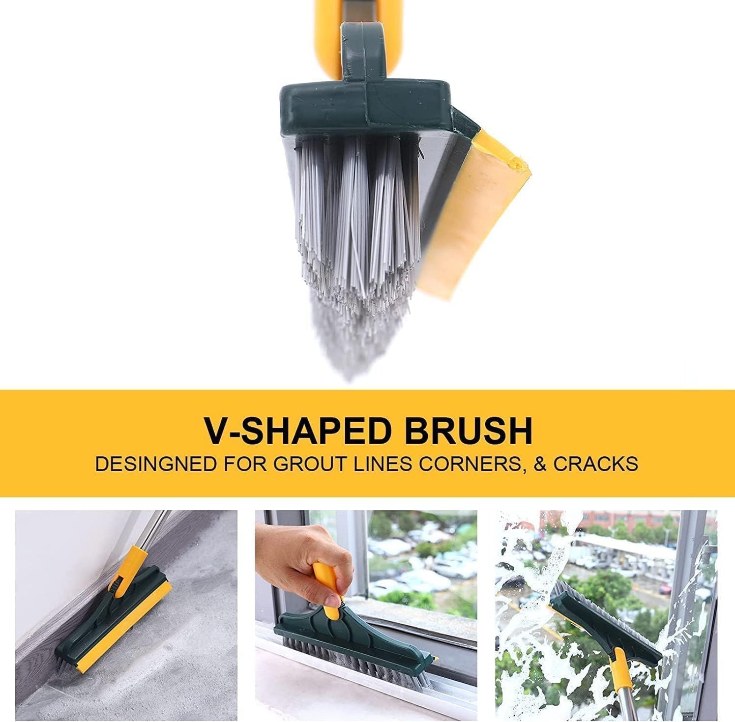 2-in-1 Floor Cleaning Broom Wiper