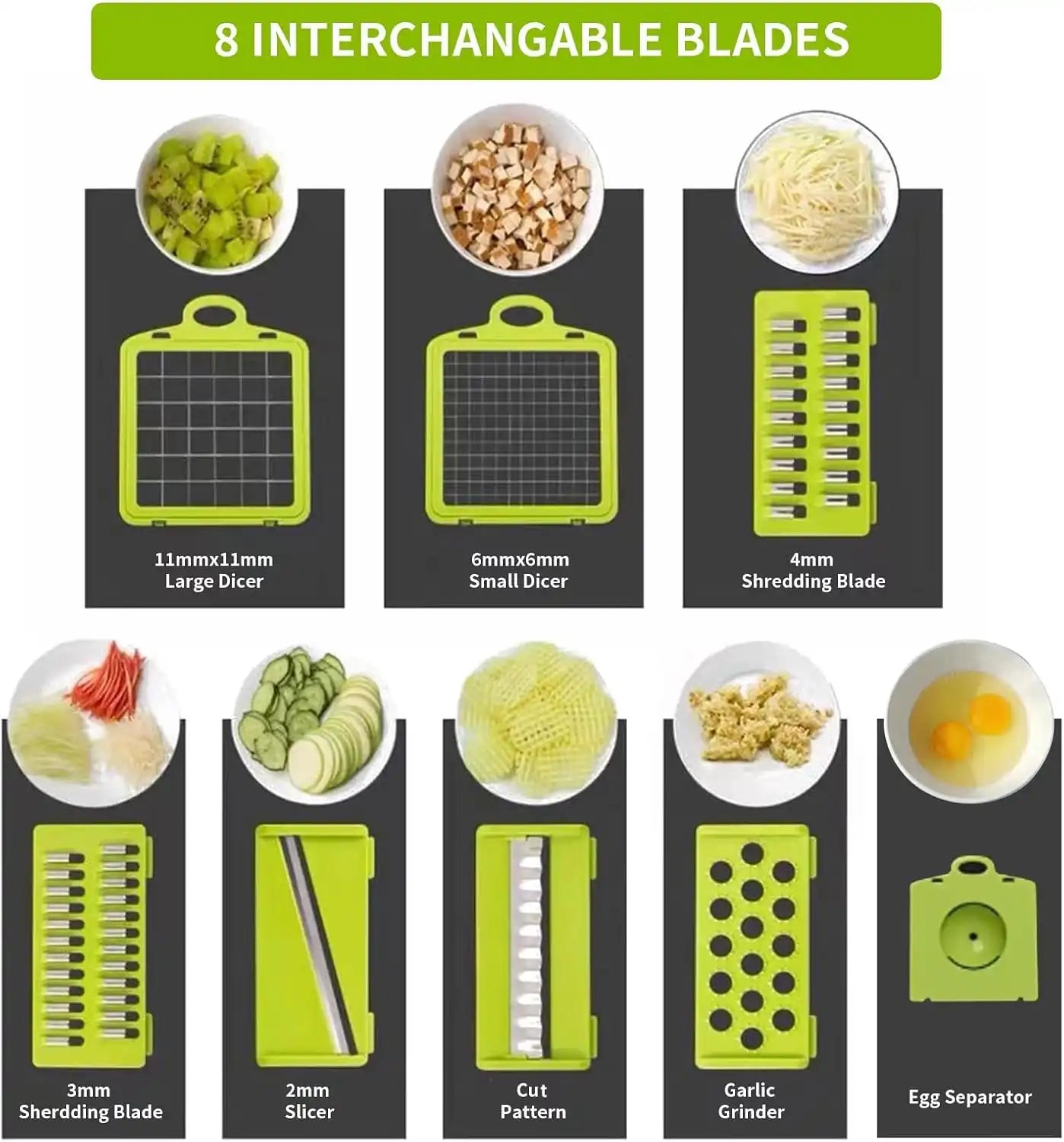 16-in-1 Vegetable Chopper & Food Slicer with Container