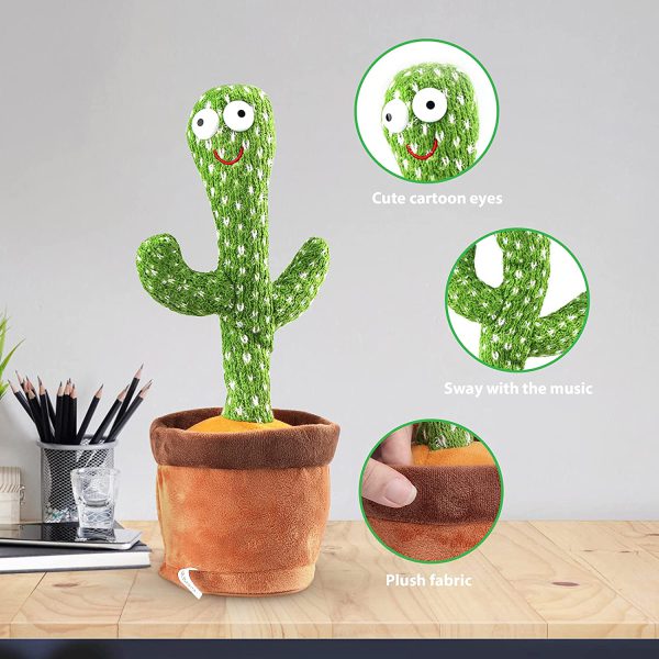 Dancing Talking Cactus Plush Toy for Kids