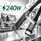 240W USB-C Fast-Charging Cable with Foldable Phone Stand