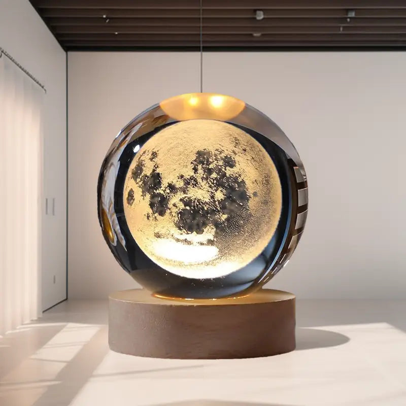 3D Saturn Crystal Ball LED Night Lamp