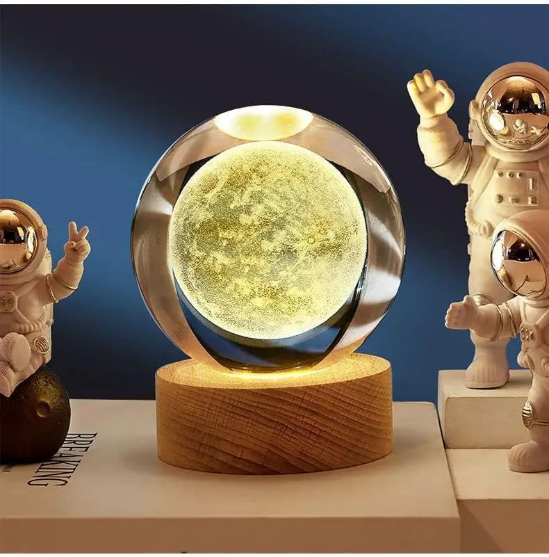 3D Saturn Crystal Ball LED Night Lamp