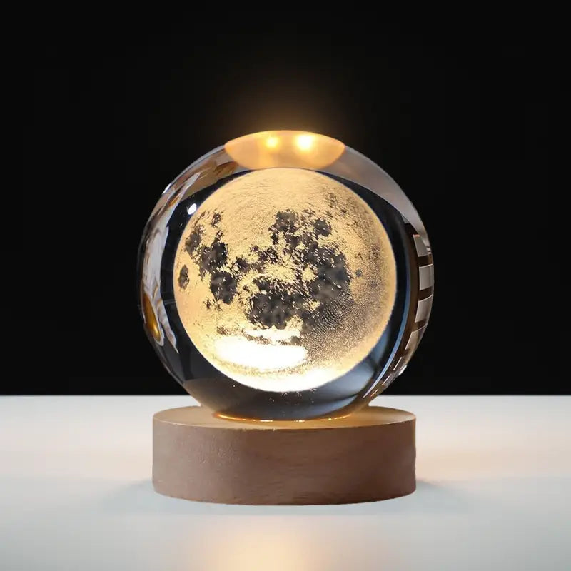 3D Saturn Crystal Ball LED Night Lamp