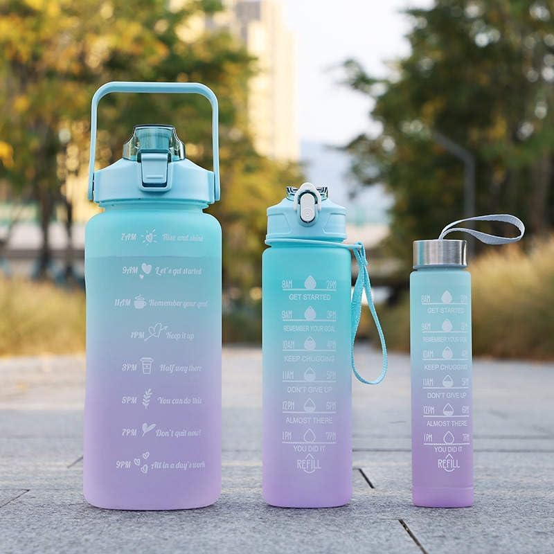 3-Piece Motivational Water Bottle Set