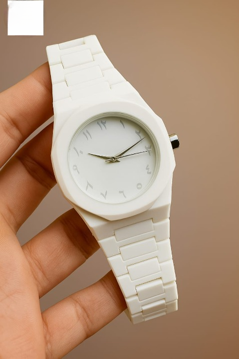 Aura White Wrist Watch Modern Elegant Design for Women Pakistan