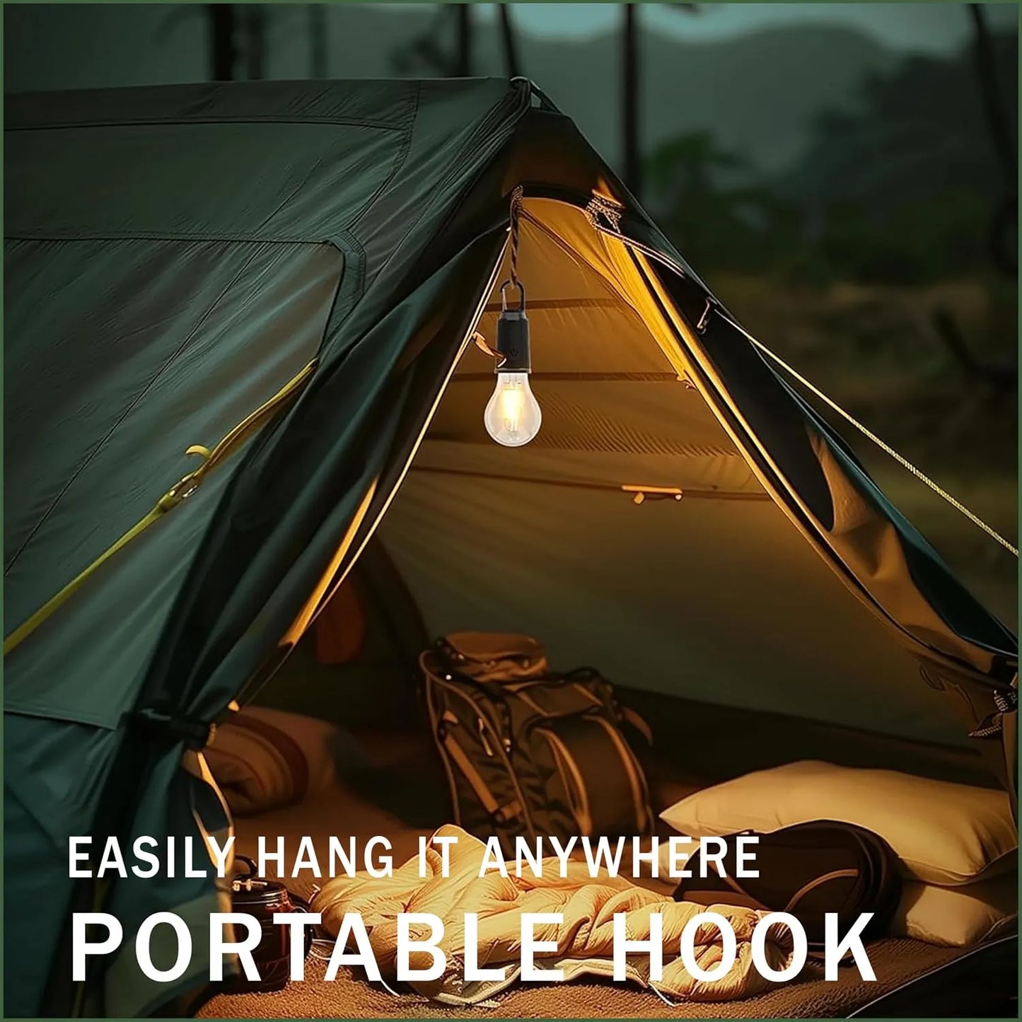T01 Rechargeable 3-Mode Camping Bulb with Type-C Charging
