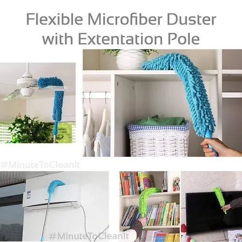 Flexible Micro Fiber Duster With Stainless Steel Handle