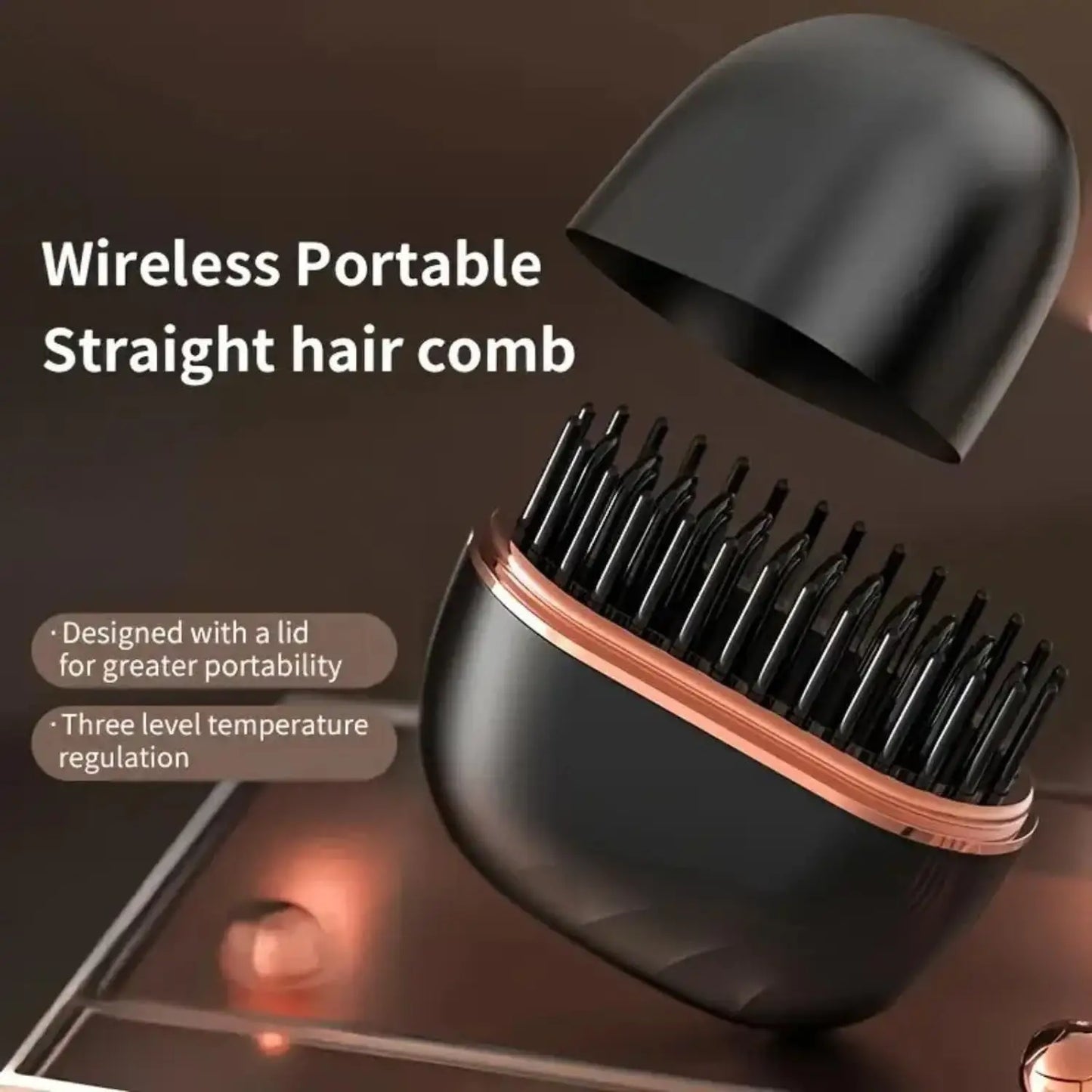 Mini Rechargeable Wireless Hair Straightening Comb