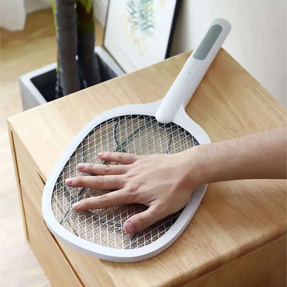 USB Rechargeable Mosquito Racket with Charging Stand