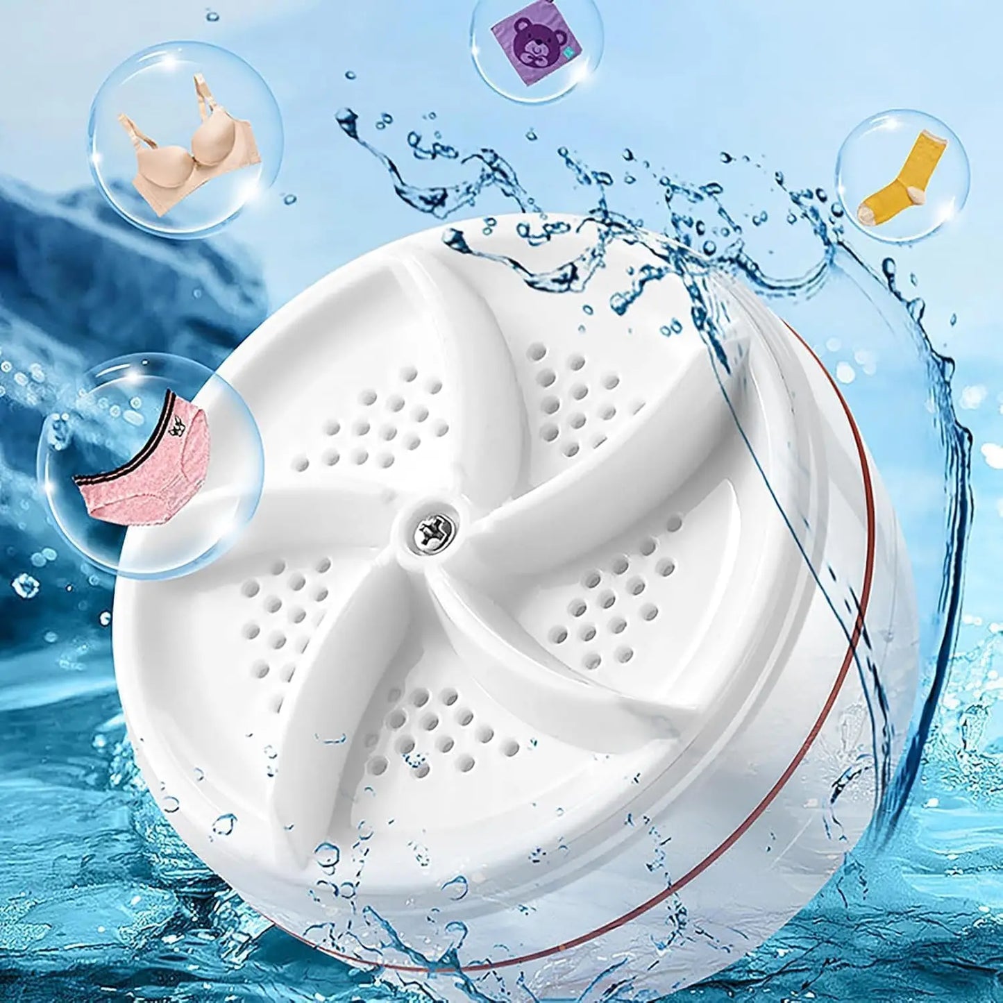 Portable Ultrasonic Turbine Mini Washing Machine