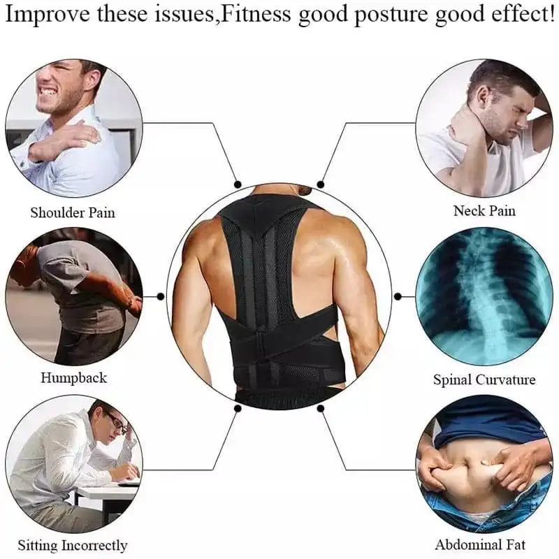 Posture Corrector Back Support Brace for Men & Women