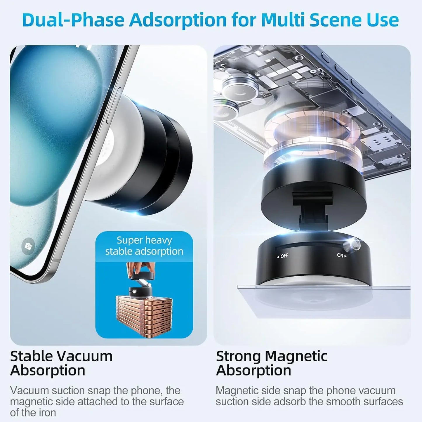 Double-Sided Vacuum Magnetic Phone Holder