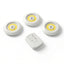 Pack of 3 Wireless LED Tap Lights with Remote