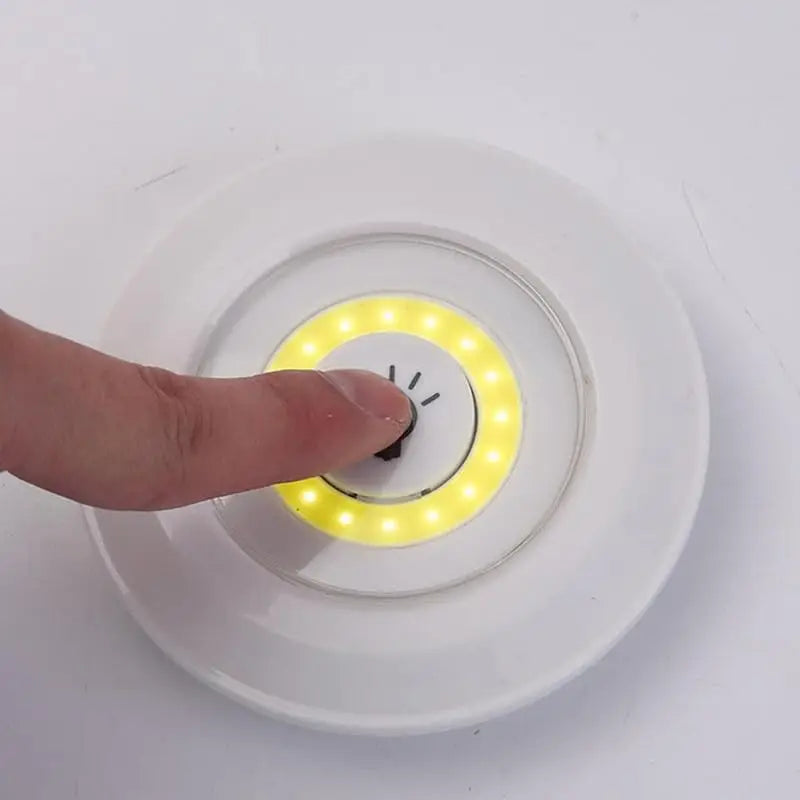 Pack of 3 Wireless LED Tap Lights with Remote