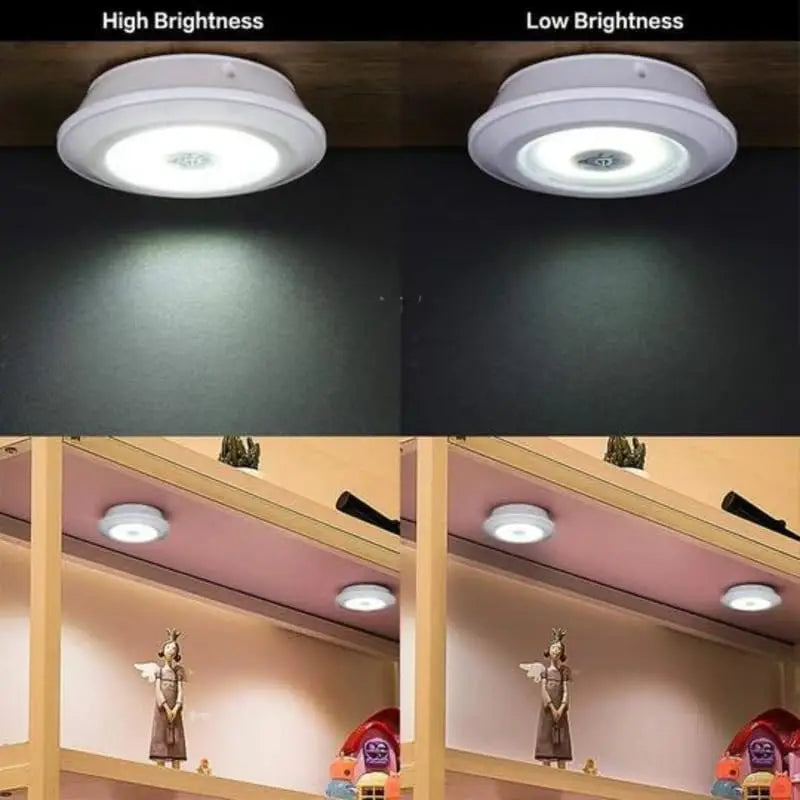 Pack of 3 Wireless LED Tap Lights with Remote
