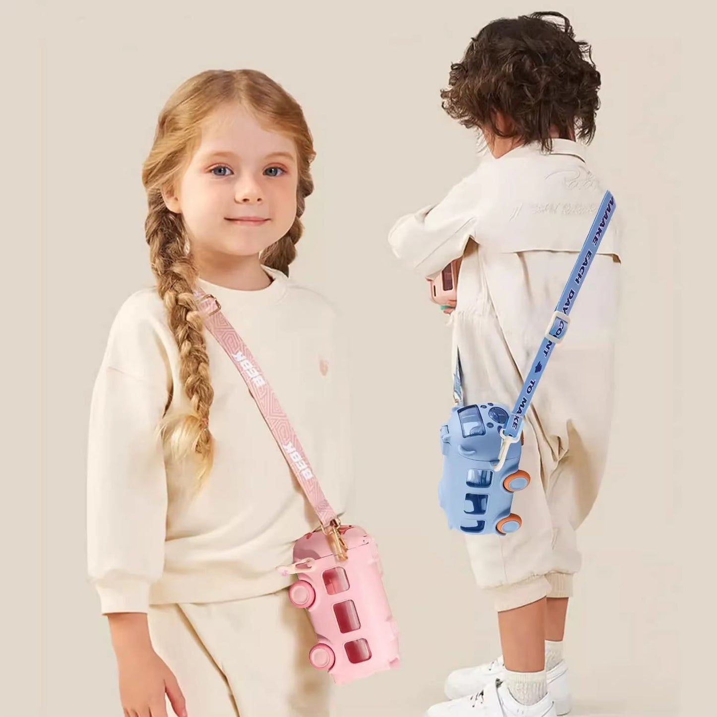 600ml School Bus Kids Water Bottle