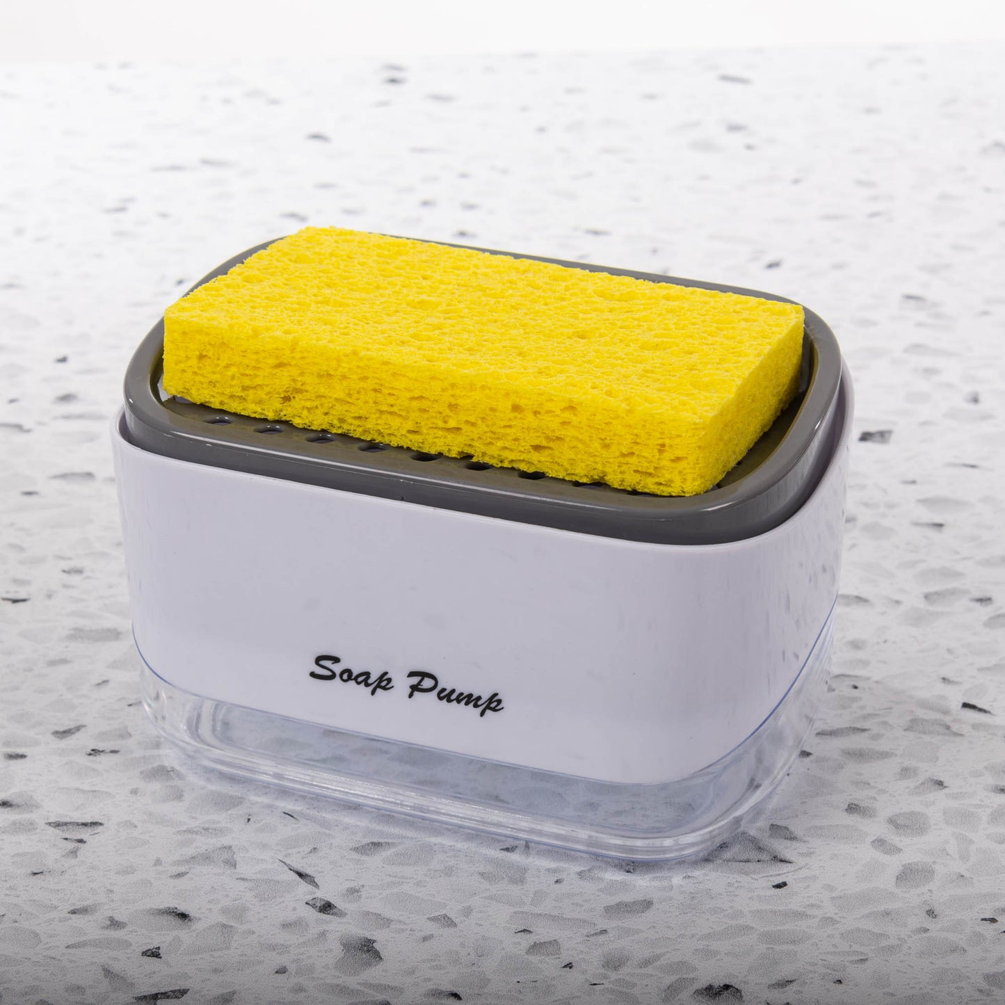 2-in-1 Soap Pump Dispenser with Sponge Holder
