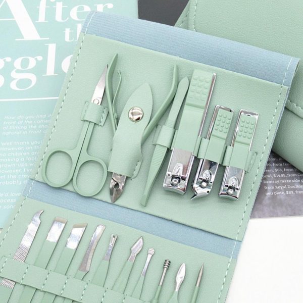 Premium 16-Piece Nail Care Manicure Pedicure Kit Set Pakistan