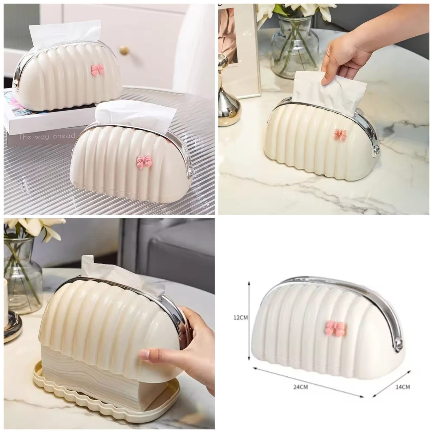 Decorative Shell-Shaped Tissue Box Holder